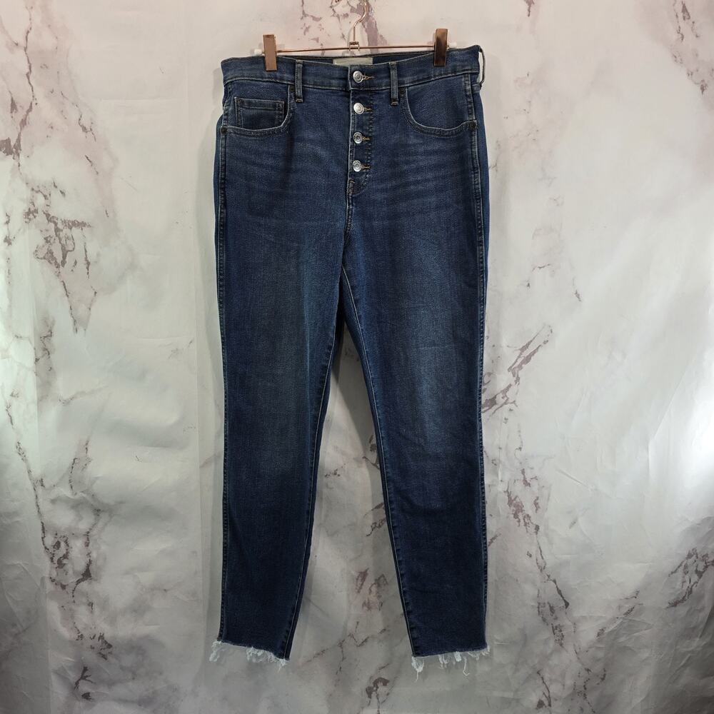 Everlane Jeans Women 30 High Rise Vintage Skinny Dark Wash Exposed Button Fly